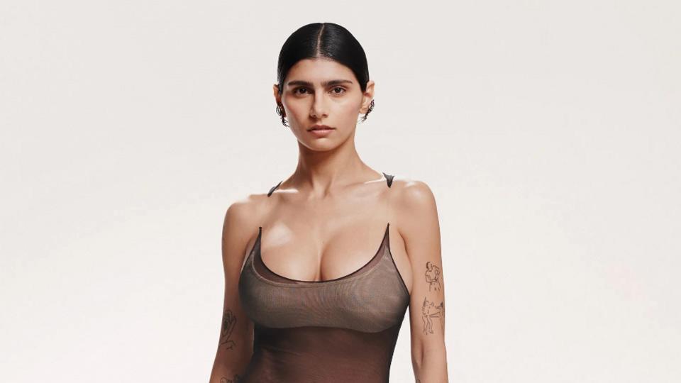 Creator Mia Khalifa sports Y/Project's new see-through strap tank top 