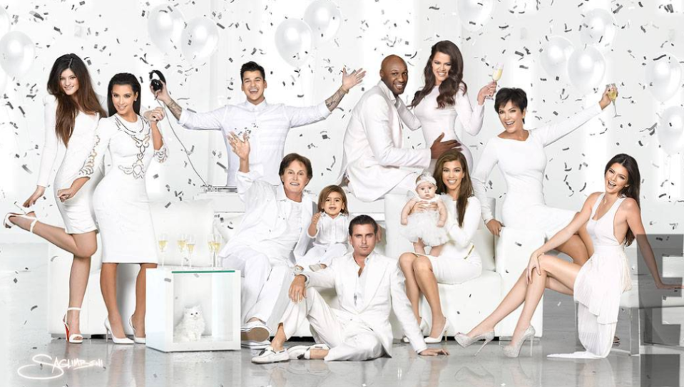The card looks very similar to one the Kardashians released in 2012. Photo: Nick Saglimbeni/E!