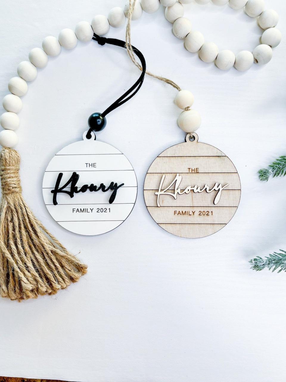 Custom Family Shiplap Ornament