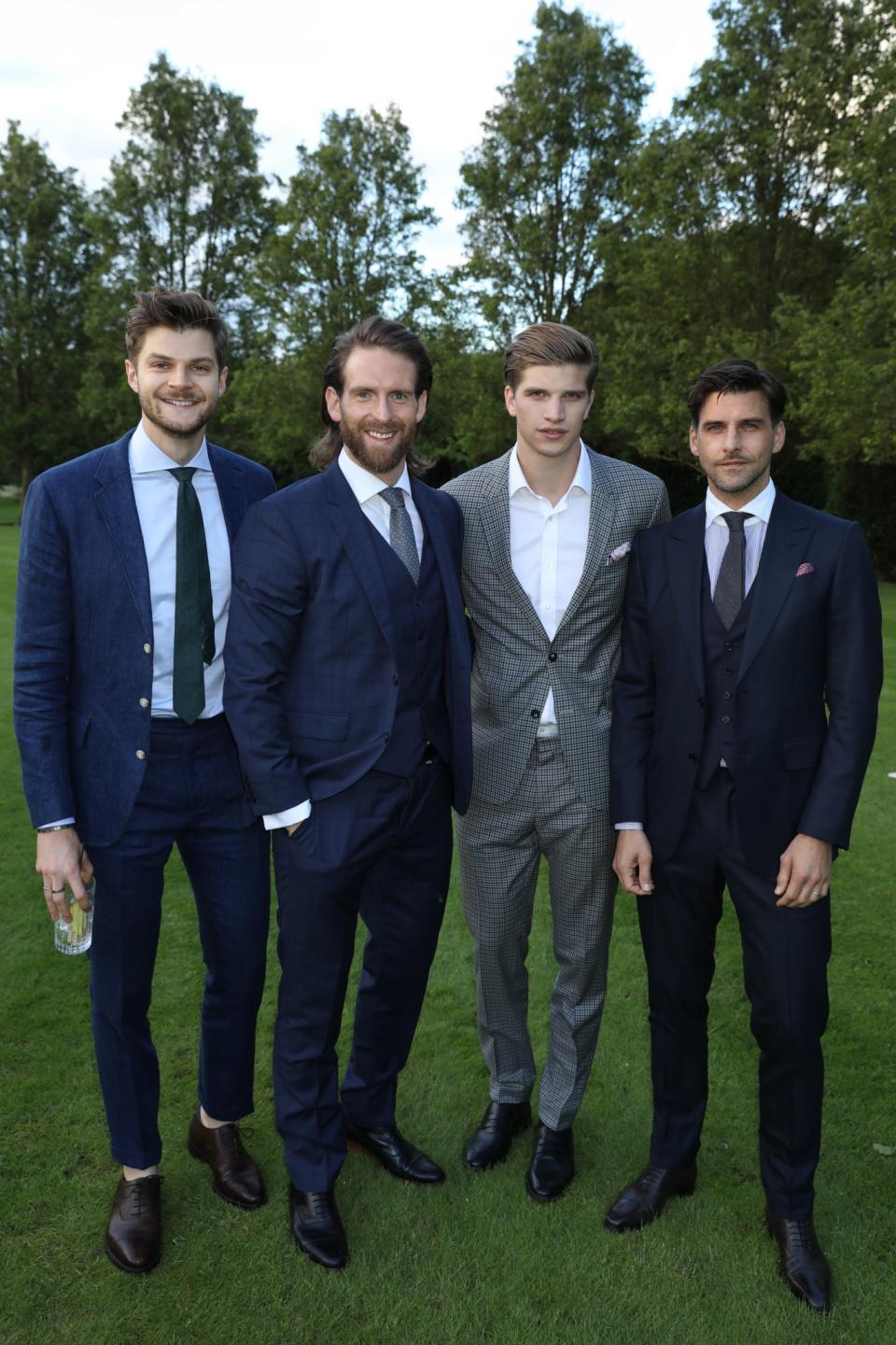 <p>The foursome suited up for the dinner, held by a new leading skincare brand and Elton John’s husband.<br><em>[Photo: British Fashion Council]</em> </p>