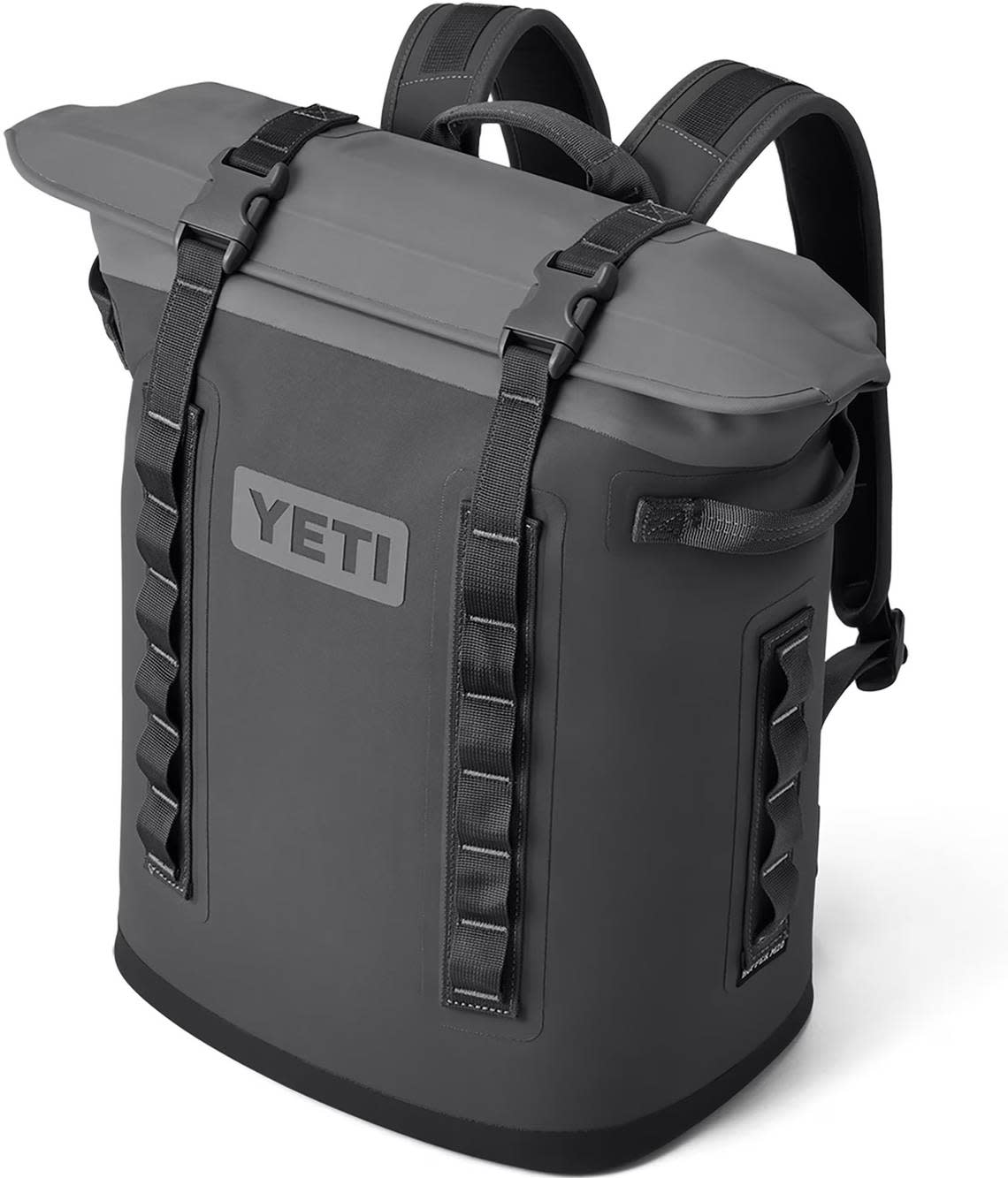 This backpack carries beverages or ice.