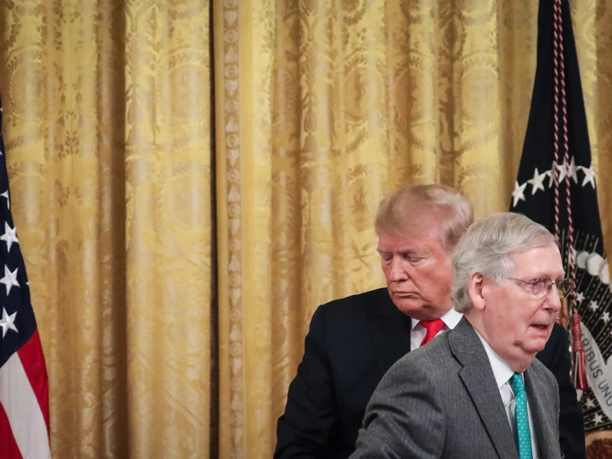 Mitch McConnell said Trump 'put a gun to his head and pulled the trigger' on Jan..