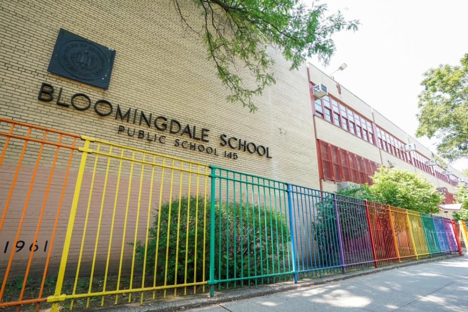 The building at 150 W. 105th Street houses PS 145 and the special-needs West Prep Academy, but a space crunch fueled by an influx of migrant children is forcing the academy to be relocated nearby. Robert Miller