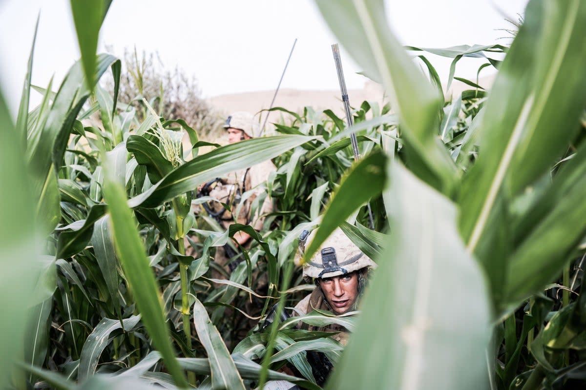 Before an ambush in Miam Poshteh, Helmand, Afghanistan in 2009 (Peter van Agtmael/Thames & Hudson)