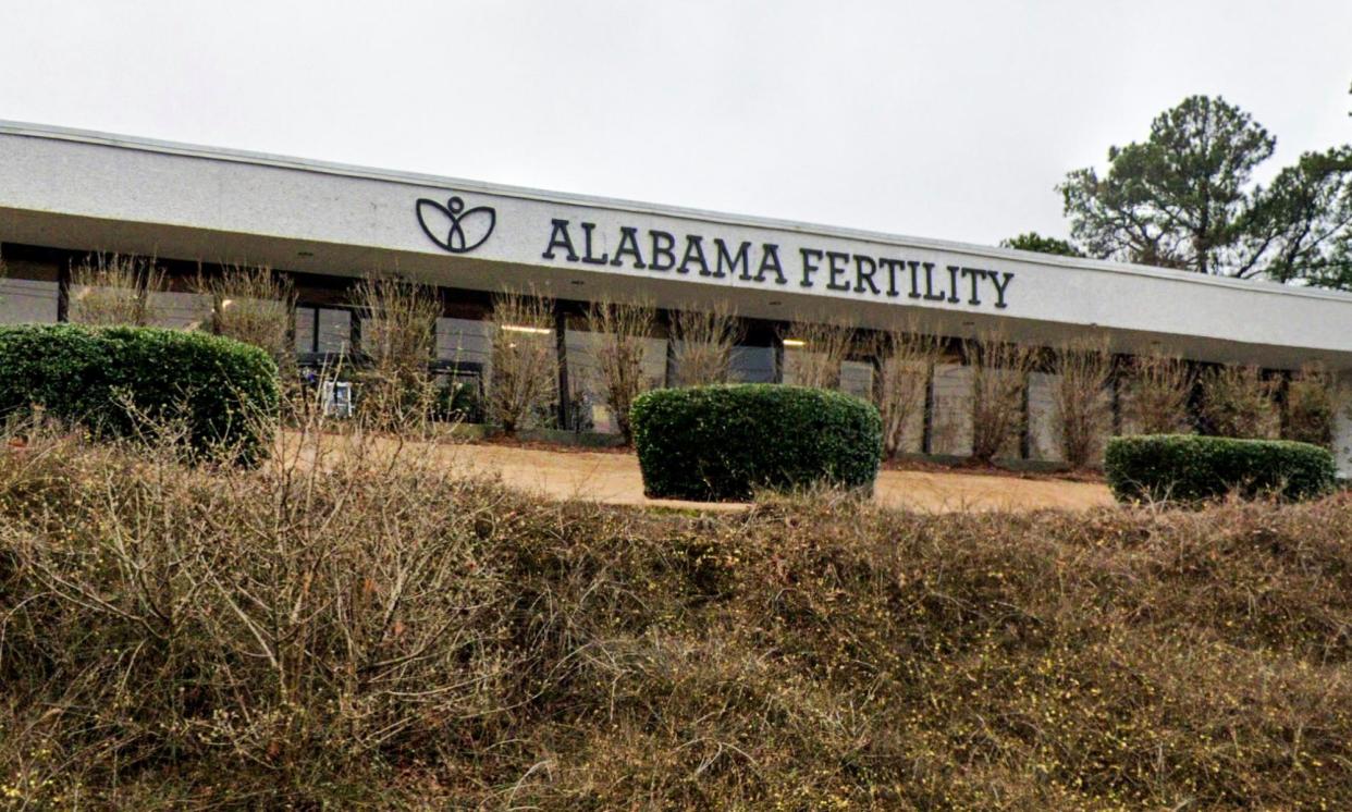 <span>Alabama Fertility said it was ‘working as hard as we can to alert our legislators as to the far-reaching negative impact of this ruling on the women of Alabama’.</span><span>Photograph: Google Maps</span>