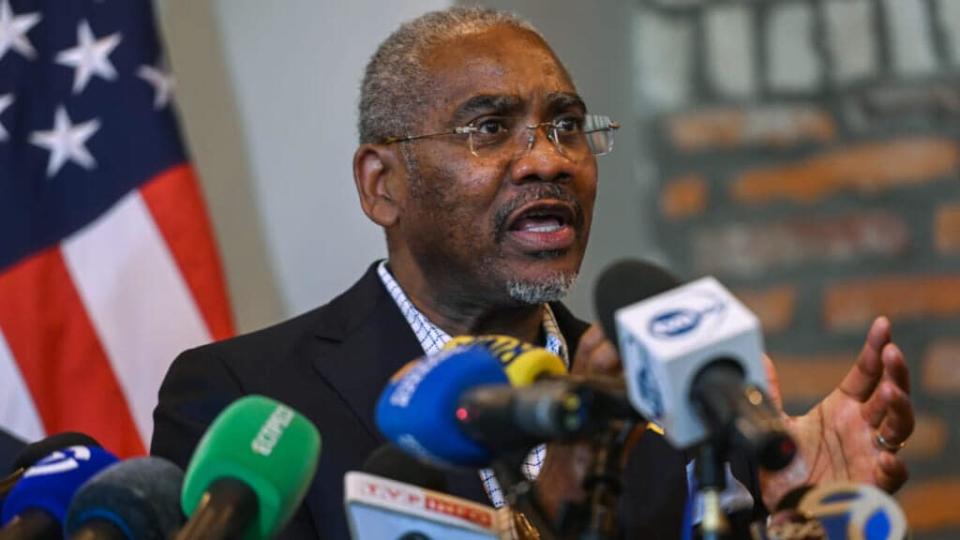 US Chairman, Gregory Meeks speaks to media after a trip to Ukraine at the Bristol Hotel on May 01, 2022 in Rzeszow, Poland. (Photo by Omar Marques/Getty Images)