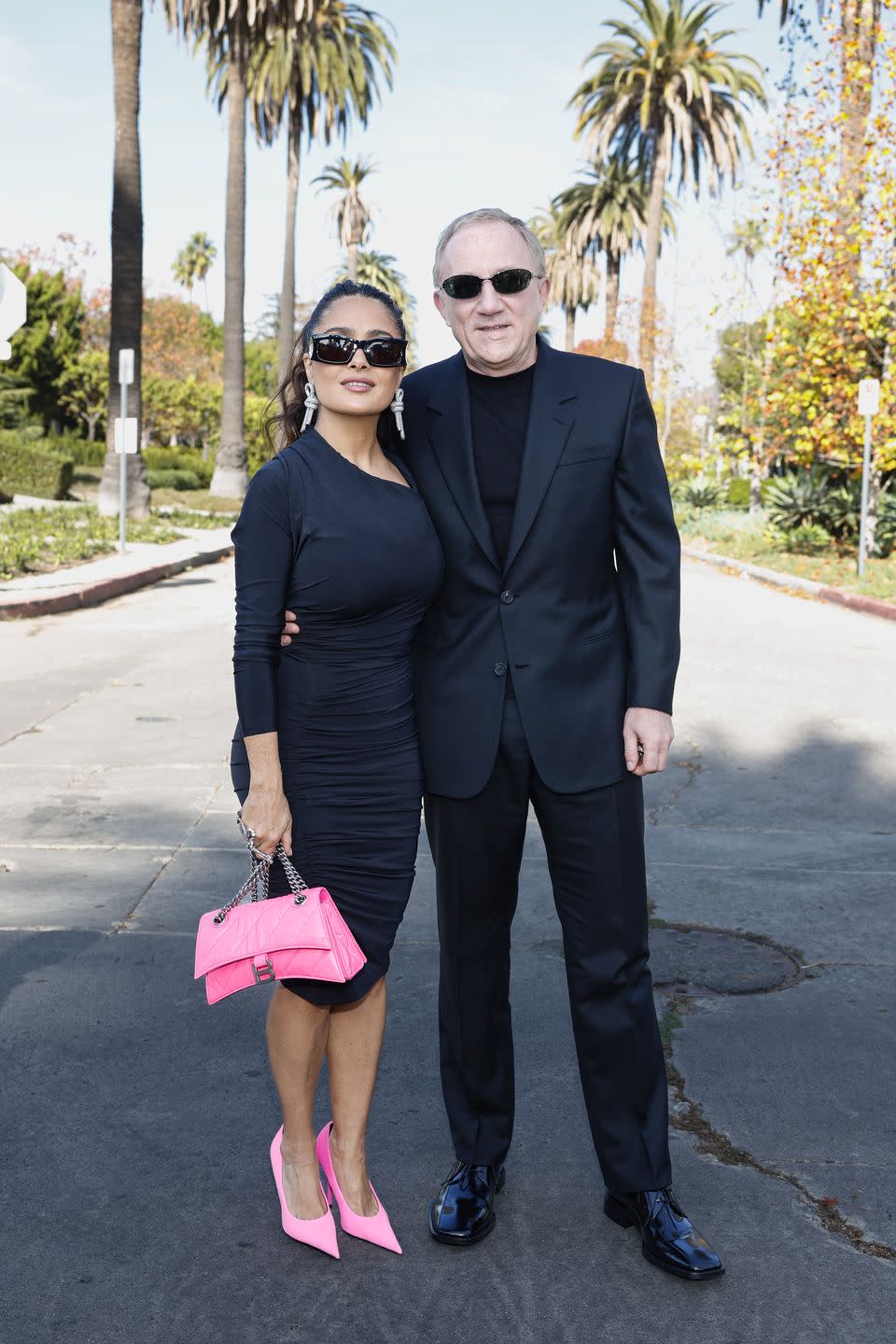 balenciaga outside arrivals los angeles fall 24 show