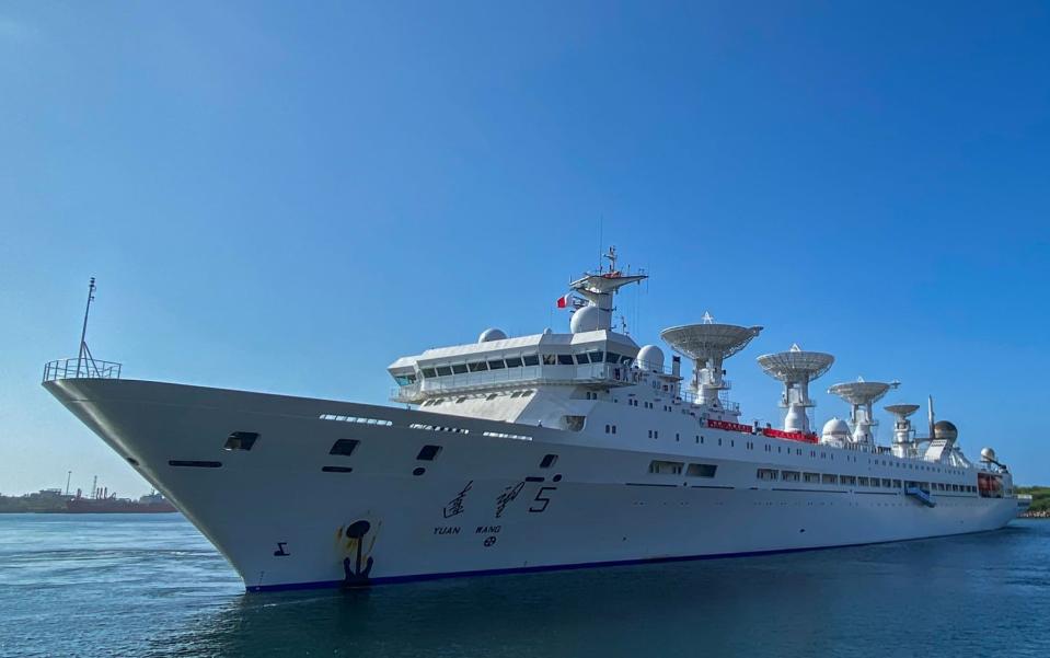 China's research and survey vessel, the Yuan Wang 5, arrives at Hambantota port despite concerns from India and the US about its activities - ISHARA S. KODIKARA /AFP