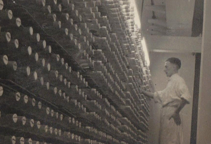 Jack Bowden working during the Second World War (Picture: SWNS)