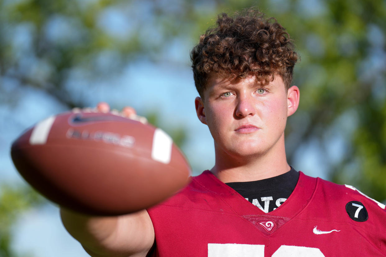 Owasso OT and Arkansas commit Blake Cherry is ranked No. 13 on The Oklahoman's Super 30 list of the state's top football recruits in the 2025 class.