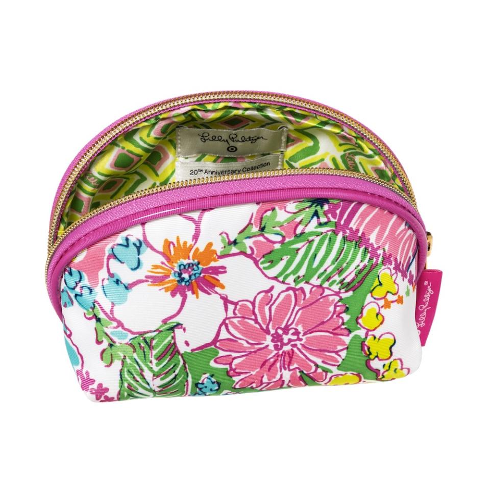 Lilly Pulitzer for Target Double Zip Cosmetic Train Case in Fan Dance Print, $22 | Courtesy Target