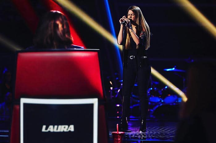 Laura Pausini, en el plató de La Voz