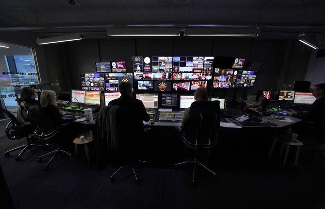 Workers in the gallery as BBC Breakfast celebrates its 40th anniversary