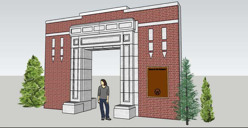 The historic doorframe at the Westinghouse ''A" Building is being proposed as a monument at the site to honor Westinghouse, manufacturing in Mansfield and the "Westinghouse Girls" who worked in the "A" Building.