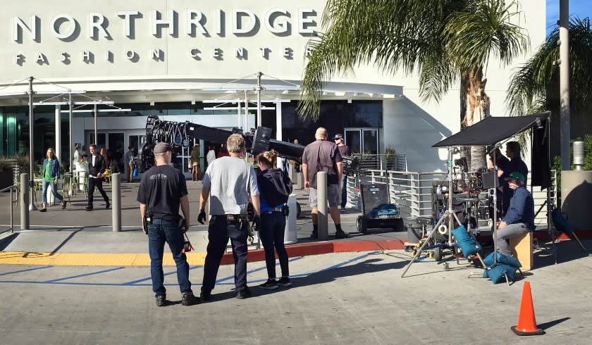 Filming takes place at the Northridge Fashion Center in the San Fernando Valley.