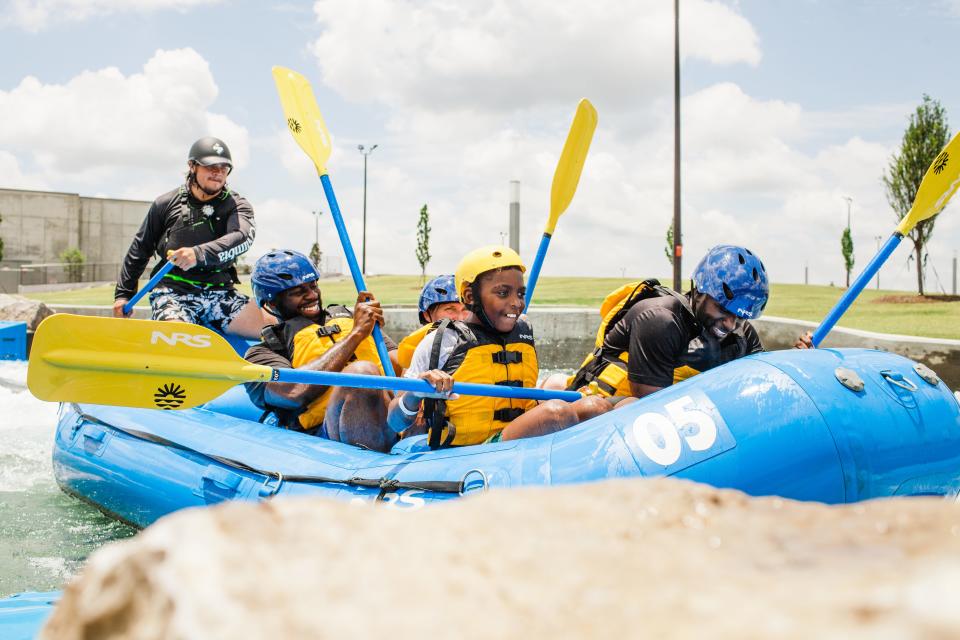 Guests from Girls on the Run recently went rafting at Montgomery Whitewater.