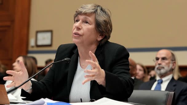 PHOTO: Randi Weingarten, president of the American Federation of Teachers, testifies during a House Oversight and Accountability subcommittee hearing on COVID-19 school closures, on April 26, 2023, on Capitol Hill in Washington, D.C. (Mariam Zuhaib/AP)