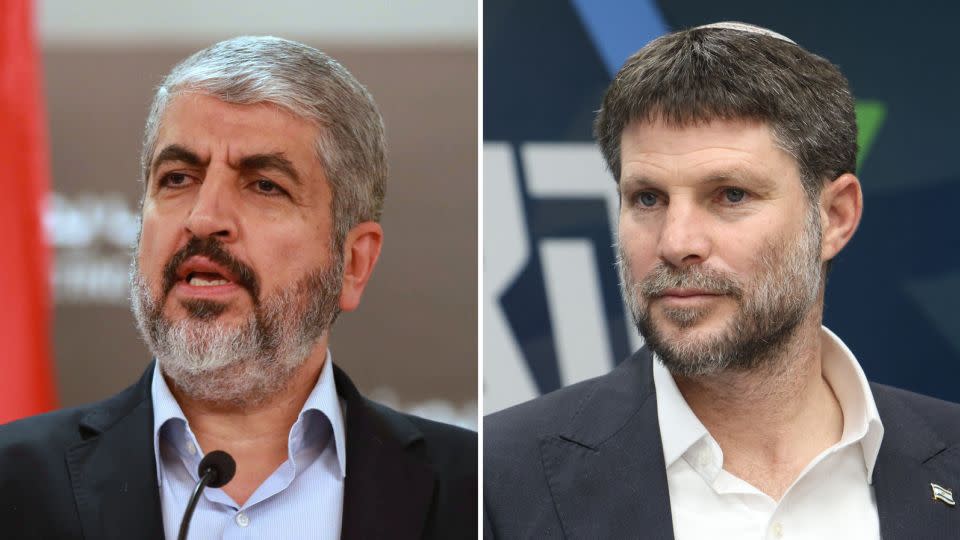 Khaled Meshaal and Bezalel Smotrich - Getty Images
