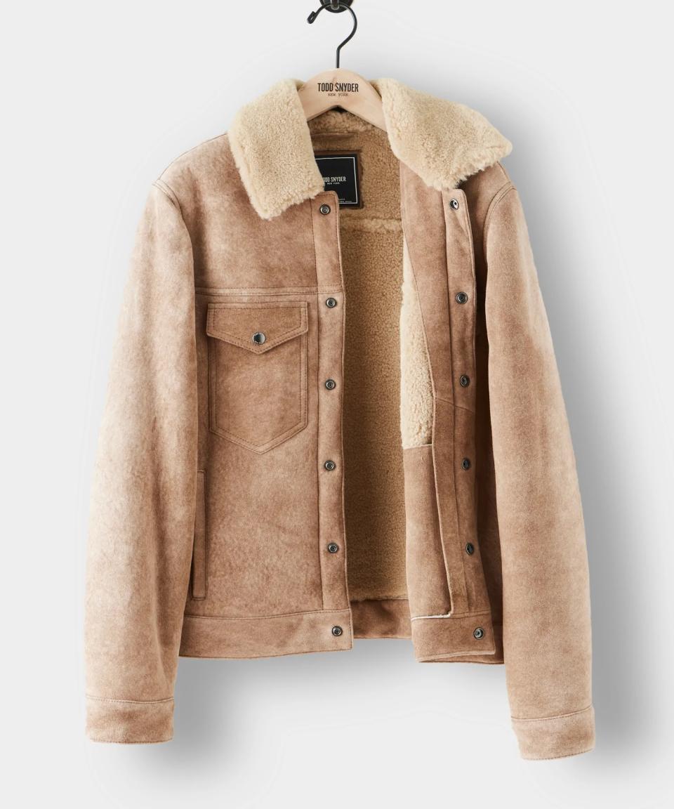 Todd Snyder Italian Shearling Suede Dylan Jacket