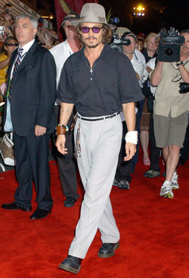 Premiere: Johnny Depp at the Disneyland premiere of Walt Disney Pictures' Pirates of the Caribbean: Dead Man's Chest - 6/24/2006 Photo: Gregg DeGuire, WireImage.com