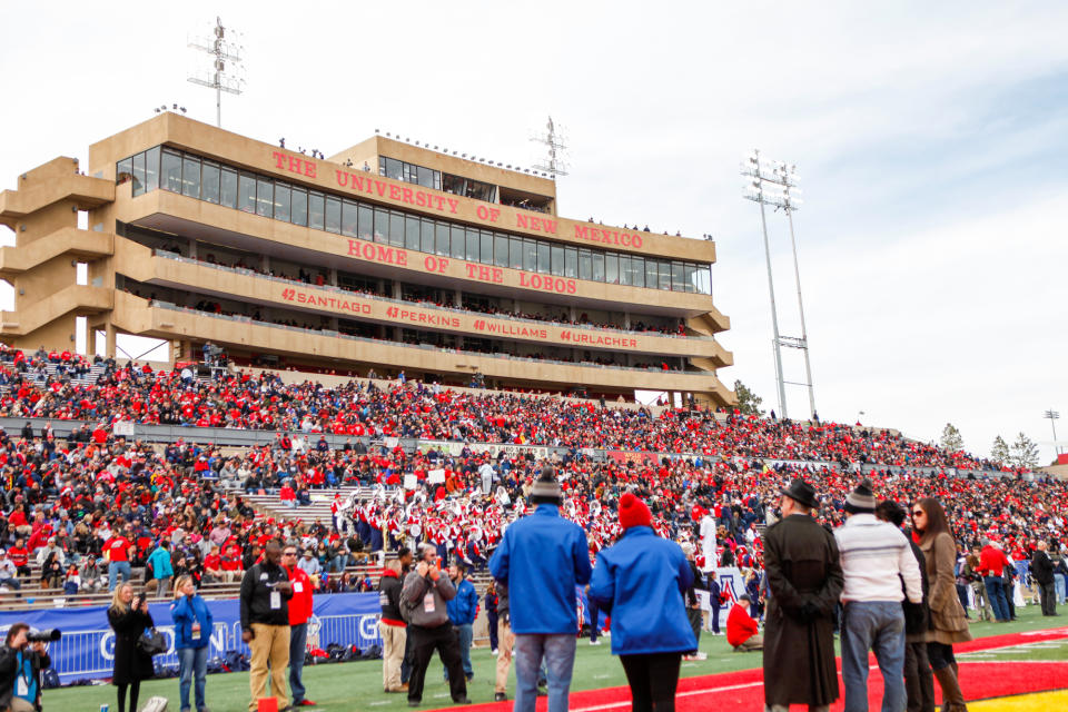 ALBUQUERQUE, NM - DECEMBER 19: Fans fill the seats at University Stadium during the New Mexico Bowl on December 19, 2015 in Albuquerque, New Mexico. Arizona won 45-37. (Photo by Aaron Sweet/Getty Images)