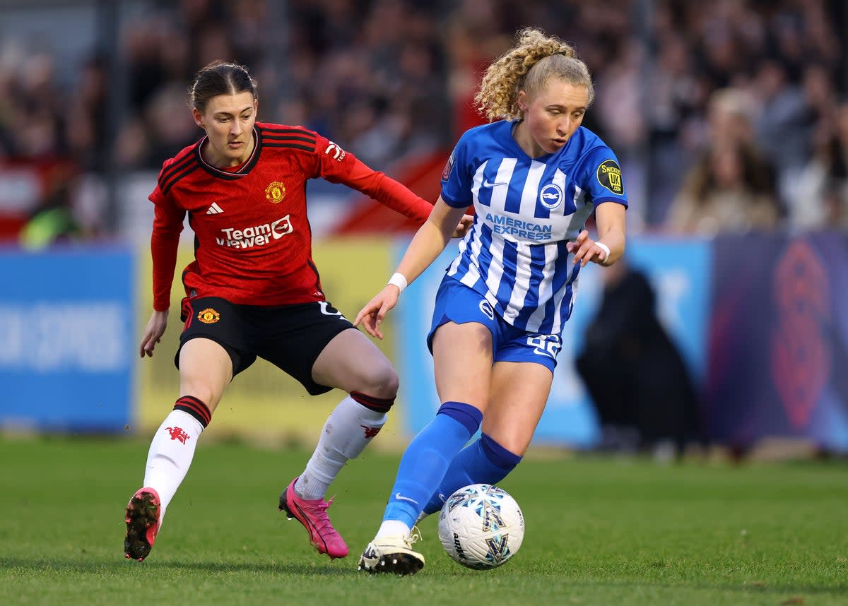 Exit: England winger Katie Robinson is leaving Brighton this summer after four years (The FA via Getty Images)