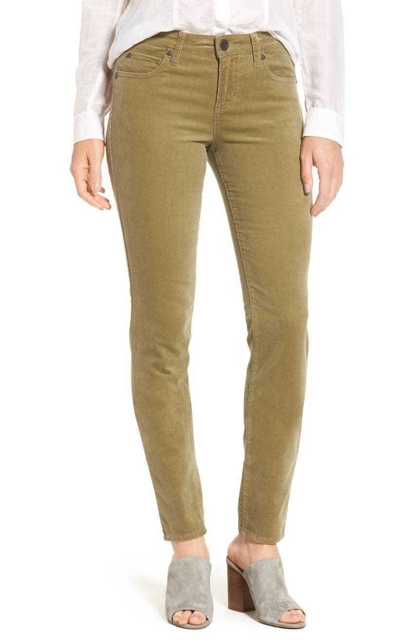 Get them <a href="https://shop.nordstrom.com/s/kut-from-the-kloth-diana-stretch-corduroy-skinny-pants-regular-petite/4843618?origin=category-personalizedsort&amp;fashioncolor=ANNECY%20CHARCOAL&amp;cm_mmc=Linkshare-_-partner-_-10-_-1&amp;siteId=tv2R4u9rImY-PE6dNcRbFYx3eGKfOUhs.w" target="_blank">here</a>.
