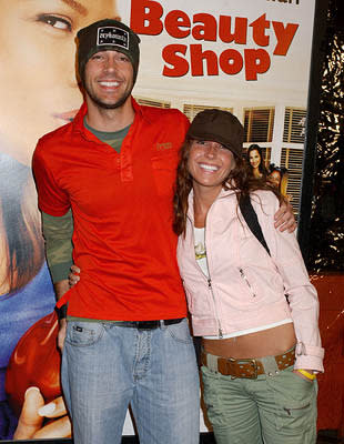 Zachary Levi and sister at the LA premiere of MGM's Beauty Shop