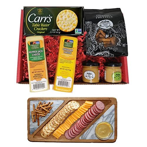 12) Cheeses, Crackers, Pretzels & Mustard Gift Basket