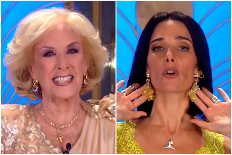 Mirtha Legrand con diseño de Iara y Juana Viale con un vestido de Gino Bogani iniciaron una nueva temporada de sus programas