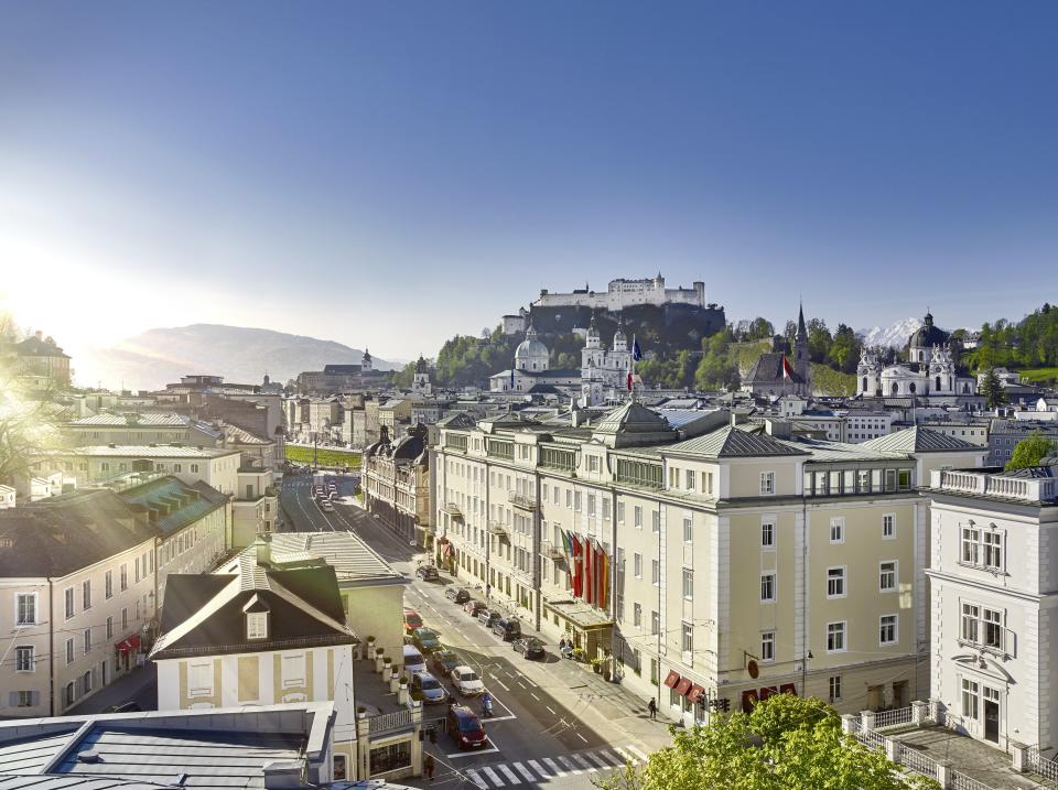 The iconic Hotel Sacher Salzburg, opened in 1886, has undergone a recent renovation.
