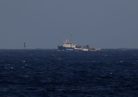 FILE PHOTO: The migrant search and rescue ship Sea-Watch 3, operated by German NGO Sea-Watch, is seen in rough seas off Valletta, Malta January 9, 2019. REUTERS/Darrin Zammit Lupi/File Photo