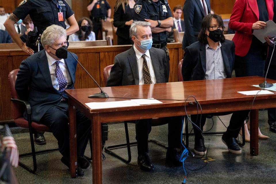 Glenn Horowitz, Craig Inciardi, and Edward Kosinski in court in New York