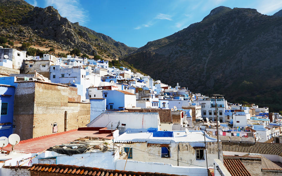 <p>Surrounded by mountains and located near the Mediterranean Sea, Chefchaouen stays much cooler than Morocco's desert cities further south.</p>