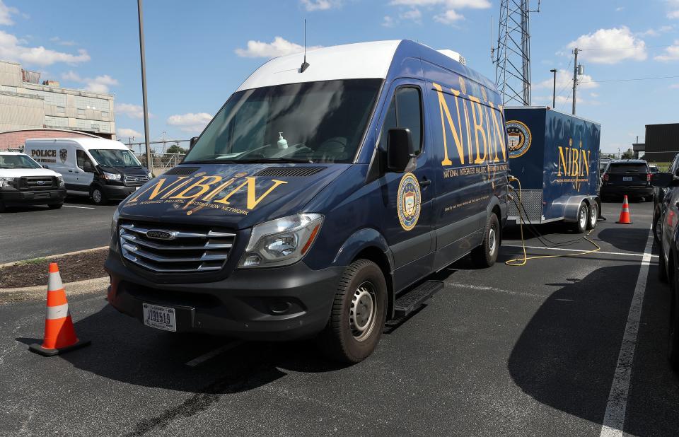 The ATF's mobile NIBIN unit was parked outside the Owensboro Police Department in Owensboro, Ky. on June 16, 2021.  The mobile unit has been traveling to agencies in an effort to populate the database of shell casings to help match guns used in multiple crimes.