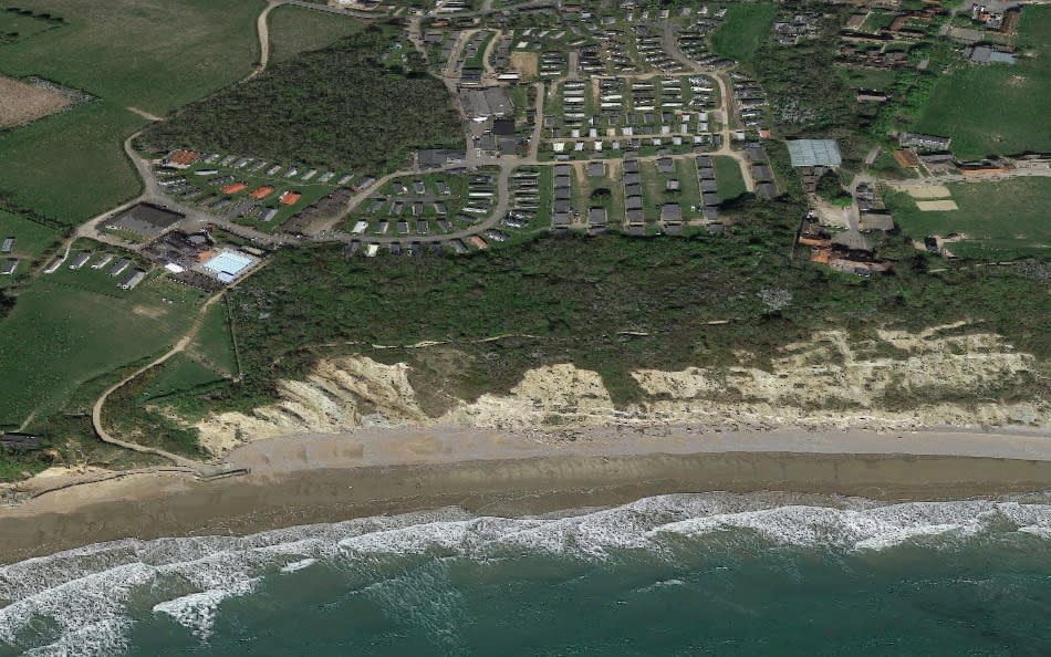 The beach and the caravan park in Bembridge - Google Maps