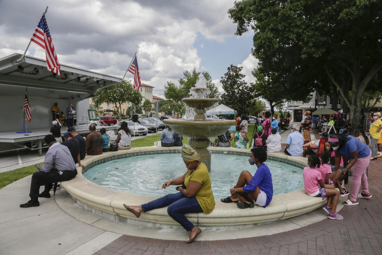 A Juneteenth celebration at Munn Park in Lakeland. There have been official Juneteenth celebrations in the city for 31 years, but it was never recognized as an official holiday by the city until now.