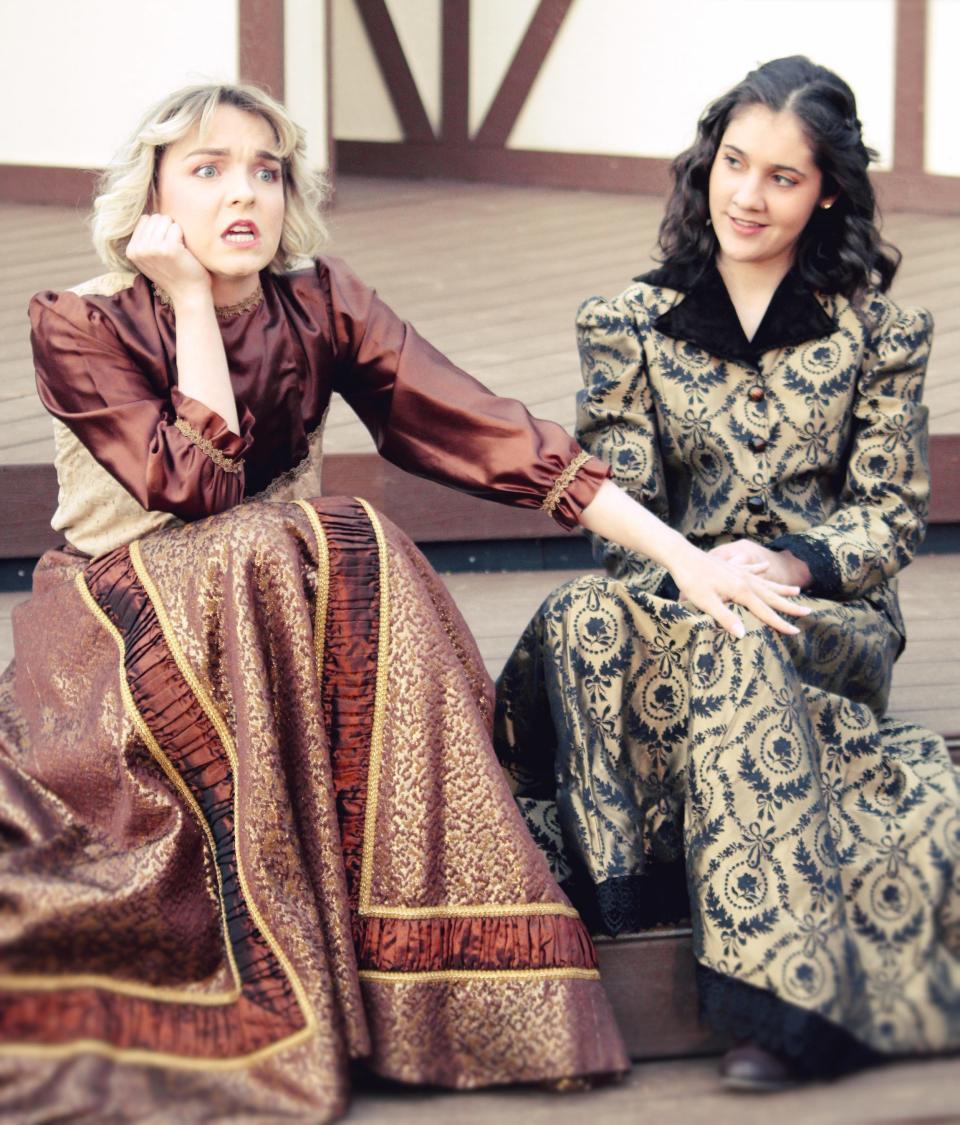 From left, Emily Pace stars as Rosalind and Sophia Boyer as Celia in Oklahoma Shakespeare in the Park's spring production of "As You Like It."