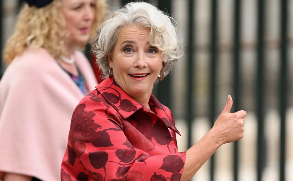 Emma Thompson arrives at Westminster Abbey for the Coronation of King Charles III - Karwai Tang