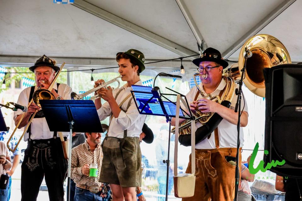 Dave Wells Strolling Oompah Band performed at Howell Oktoberfest on Saturday, Sept. 10, 2022, in the North State Street Lot in Howell.