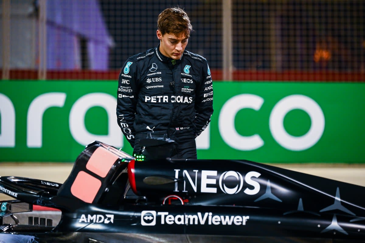 George Russell was forced to cut short his afternoon testing slot due to a hydraulics fault (Getty Images)