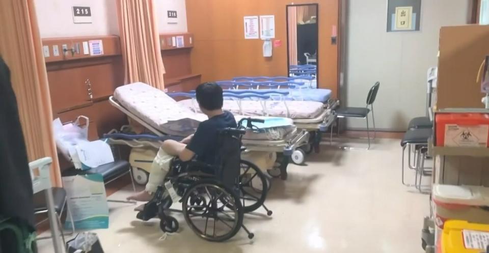 台灣男子回到台灣後到醫院做檢查。取自GASO臉書
