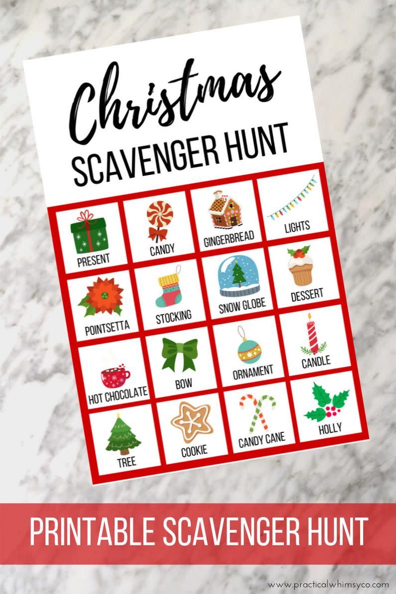 19) Holiday Scavenger Hunt