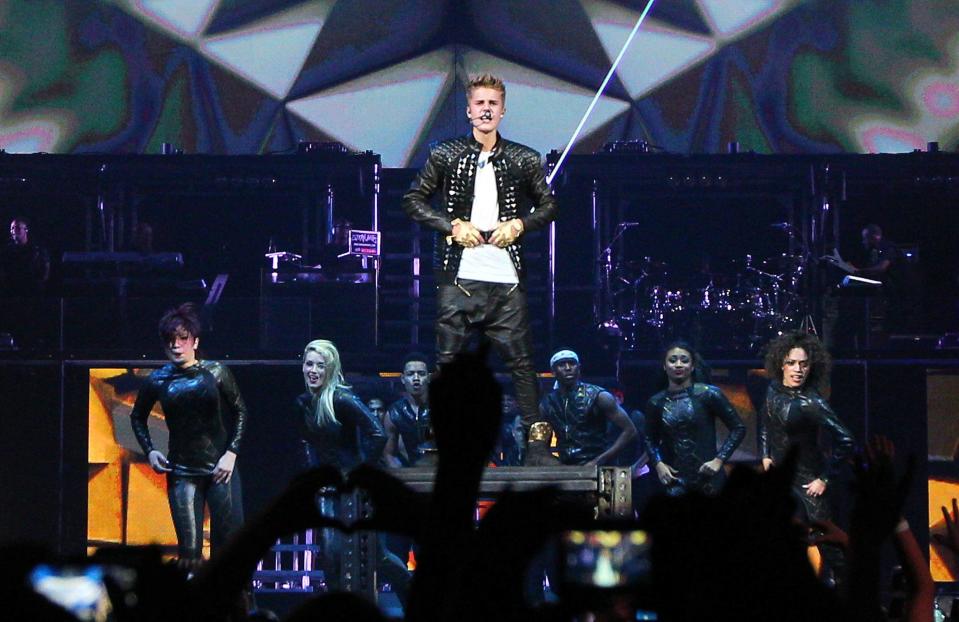 Justin Bieberkicks off the start of his Believe tour at the Jobing Arena with support from Carly Rae Jepsen and Cody Simpson. The 18-year-old pop star battled illness during the show and vomited on stage in front of fans.Glendale, Arizona - 29.09.12Mandatory Credit: WENN.com