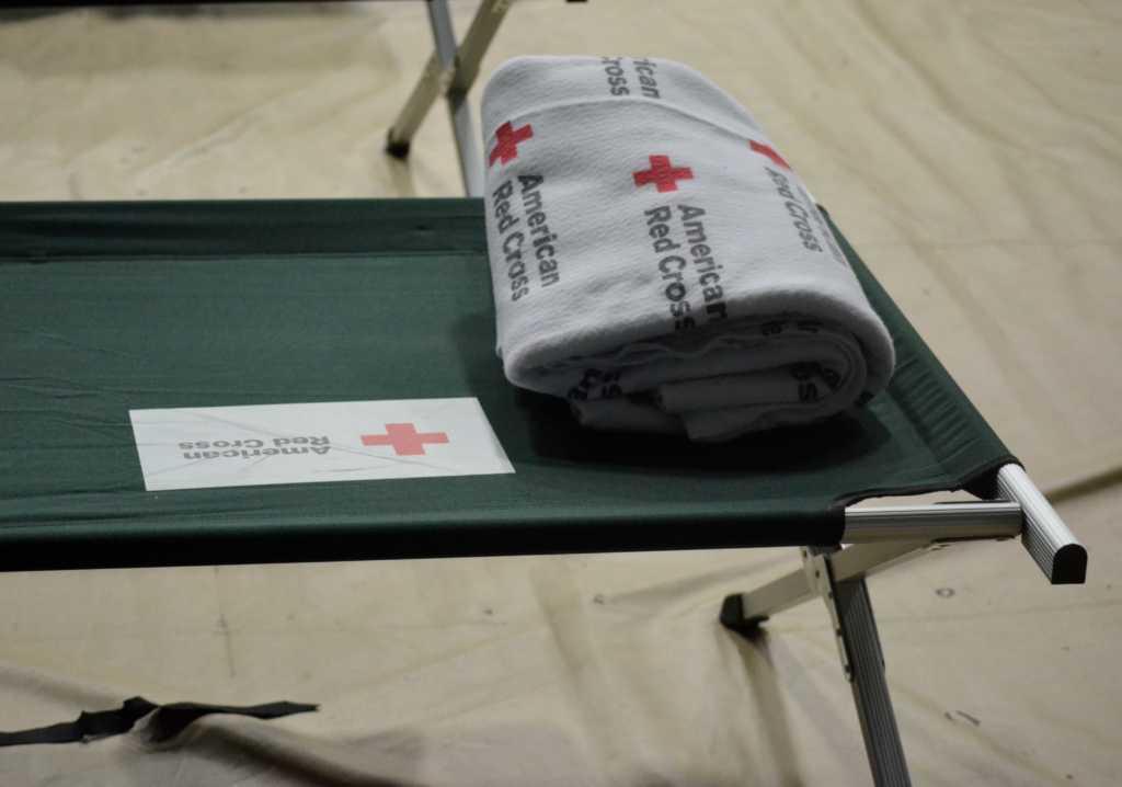 Volunteers with the American Red Cross support evacuees of Ruidoso, Alto and Ruidoso Downs Tuesday, June 18, 2024 because of the South Fork and Salt fires. (Leah Romero / Source NM)