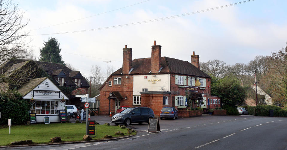 The Bladebone Inn public house in the village of Chapel Row in Berkshire. (PA)