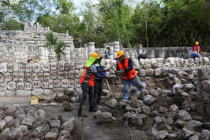 Media tour to Chichen Viejo at the archaeological site of Chichen Itza, in Piste