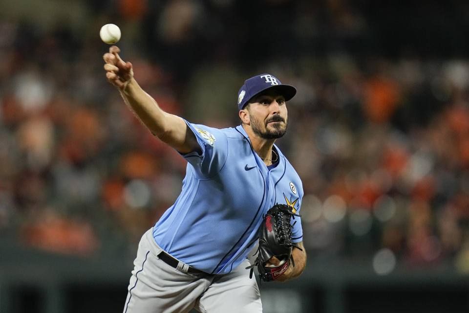 Zach Eflin had his best stuff against the Orioles on Friday night. (AP Photo/Julio Cortez)