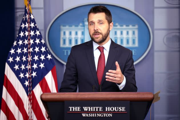 Brian Deese, director of the White House's National Economic Council, said that the Biden administration's antitrust agenda will help tackle pandemic-related economic problems and rebuild the economy for workers and small-business owners. (Photo: Kevin Dietsch via Getty Images)