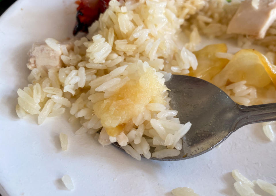 Pin Sheng Chicken Rice — Ginger sauce on Rice